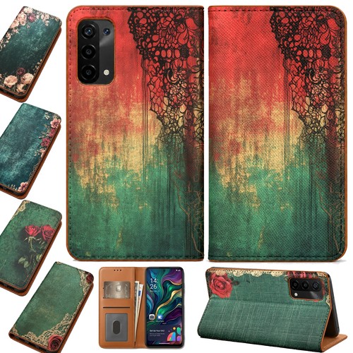 Vintage floral lace leather - floral,