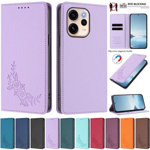 Leather peony wallet phone - wallet,